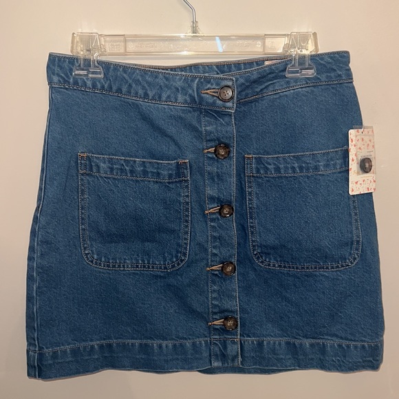 Free People Jean “Don’t Get Me Wrong” Skirt - Picture 2 of 3